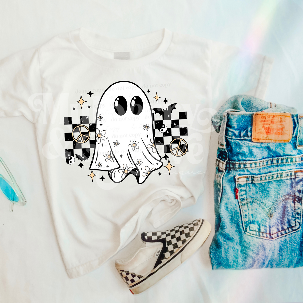 Checkered Ghost DTF Transfer