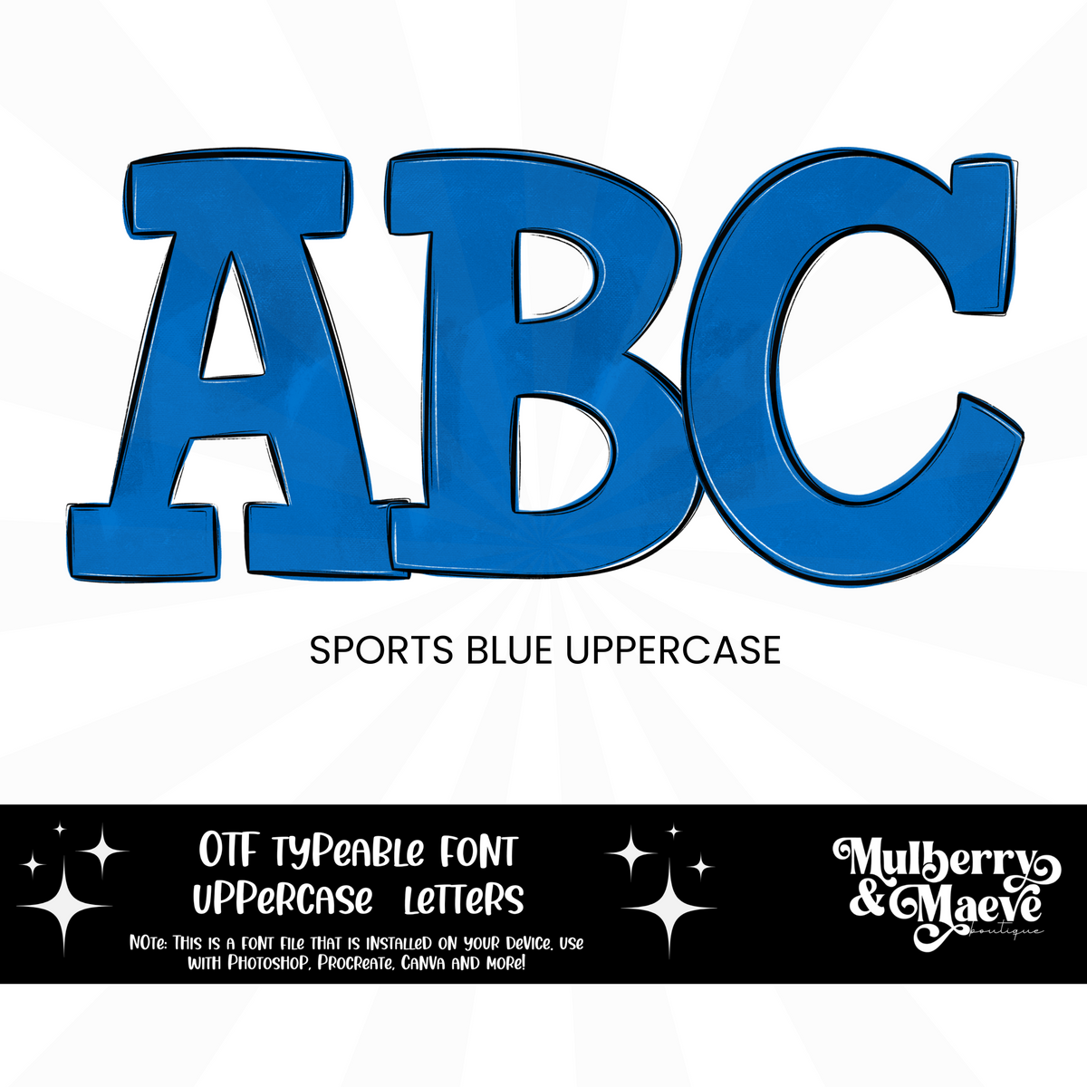 Sports Blue Typeable OTF Font