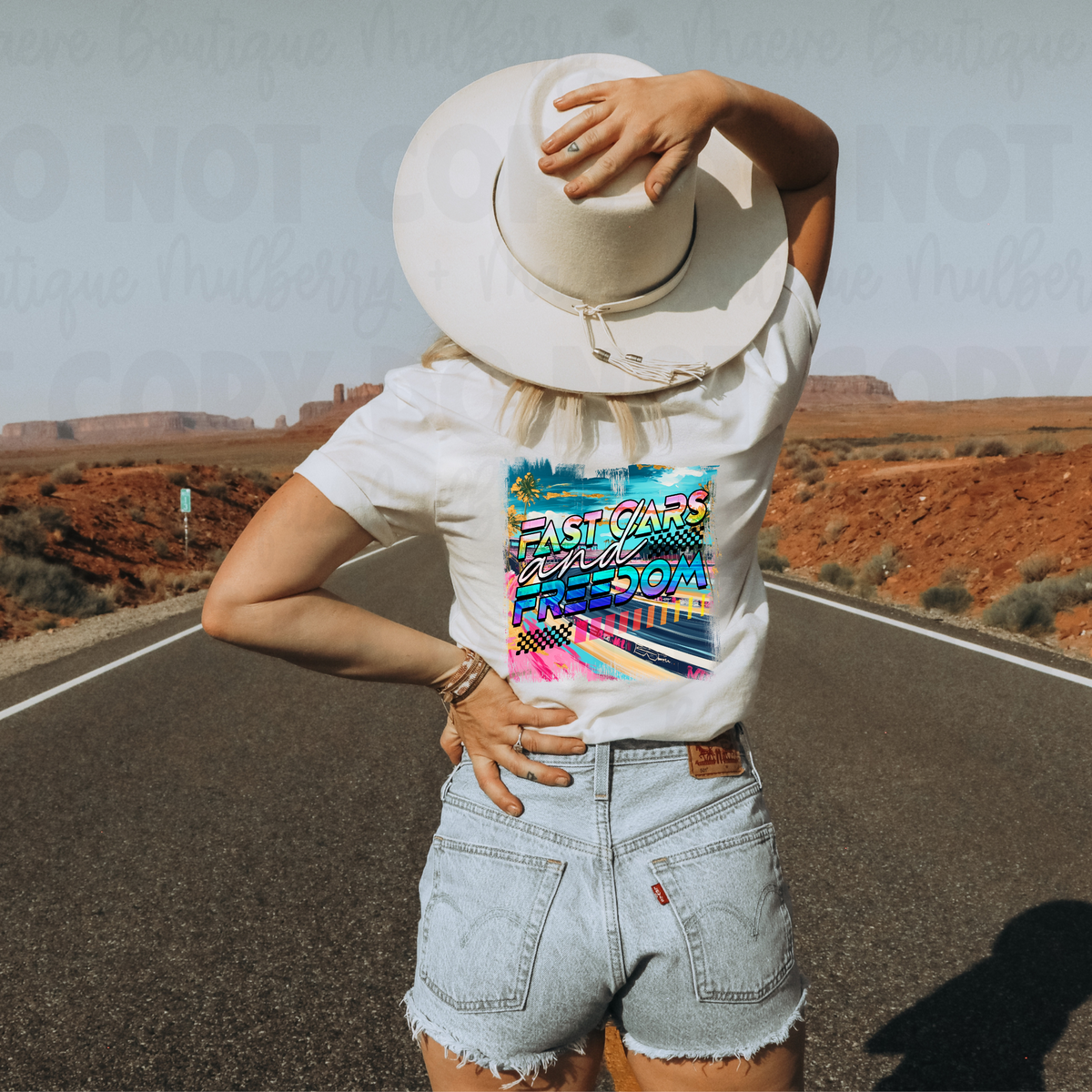 Fast Cars and Freedom DTF Transfer