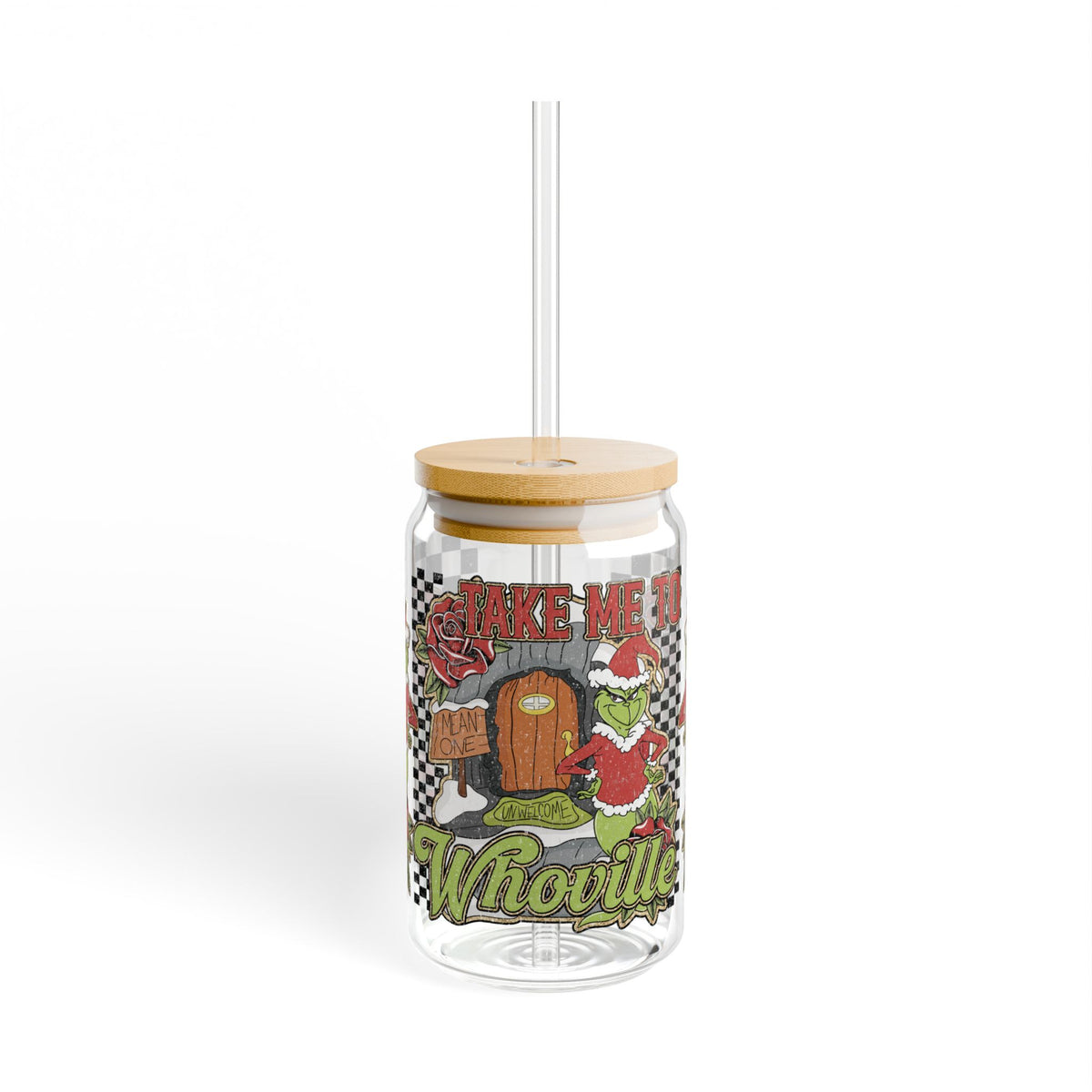 Sipper Glass, Mean Green Who-ville, 16oz