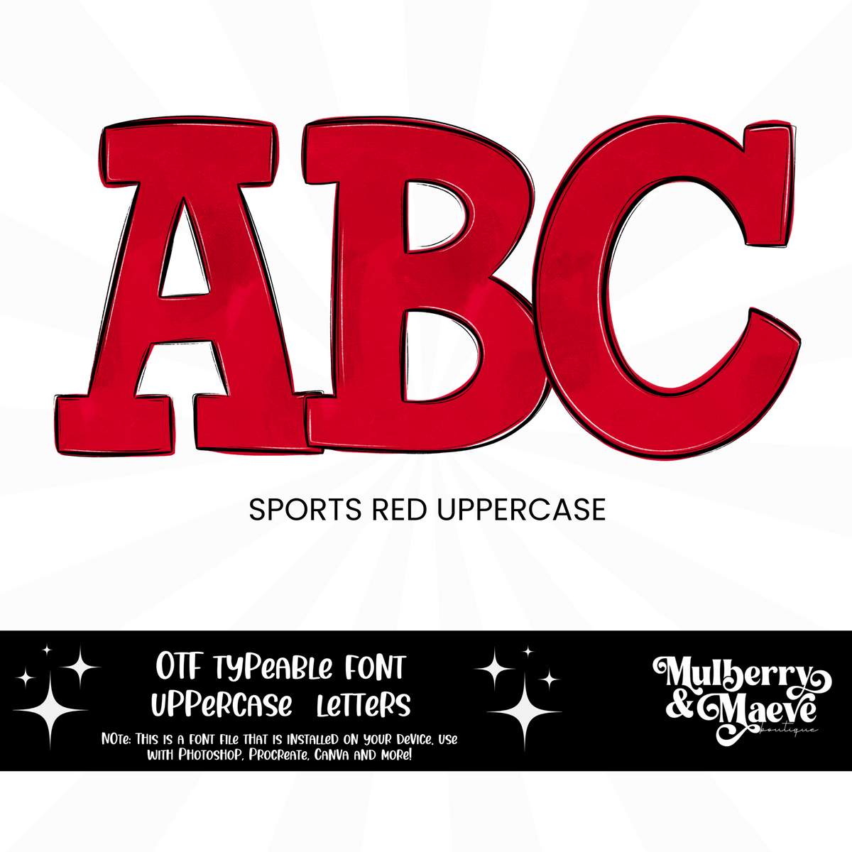 Sports Red Typeable OTF Font