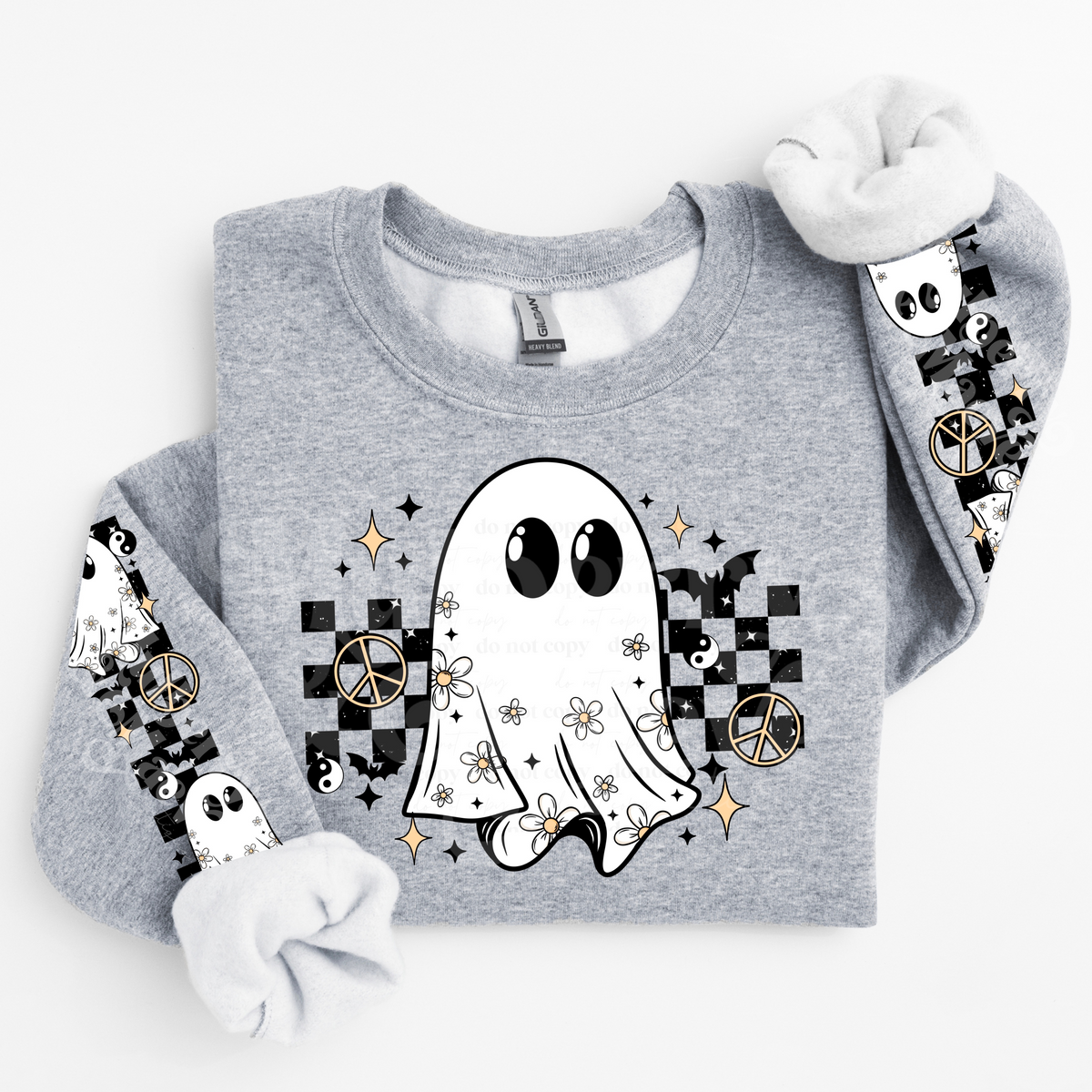 Checkered Ghost DTF Transfer