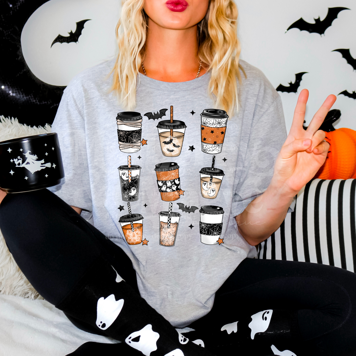 Halloween Coffee Cups  DTF Transfer