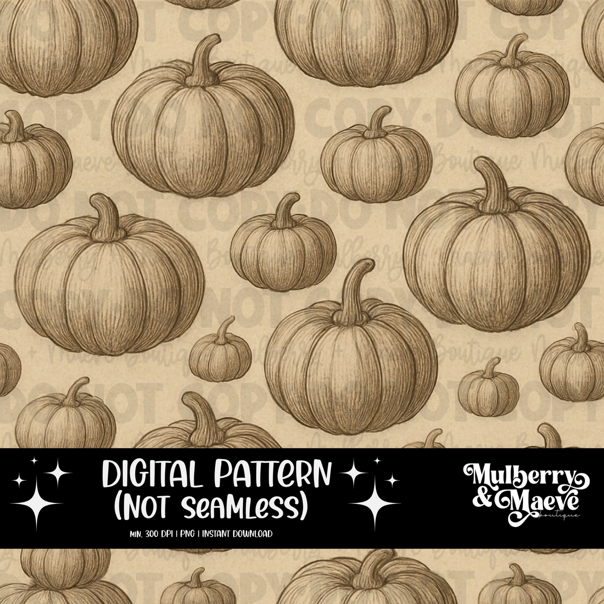 Rustic Pumpkin Digital Pattern Paper Bundle