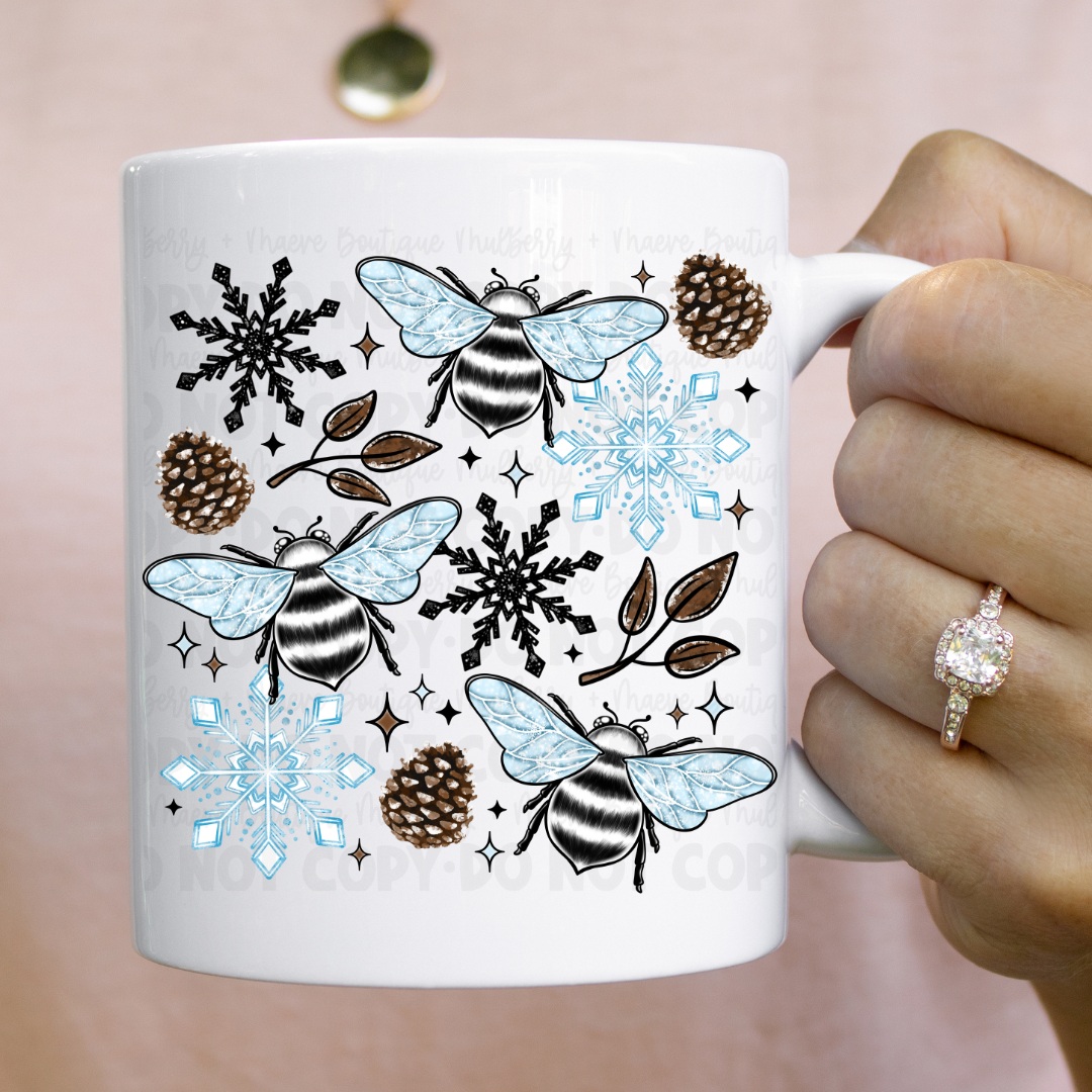 Winter Bees DTF Transfer