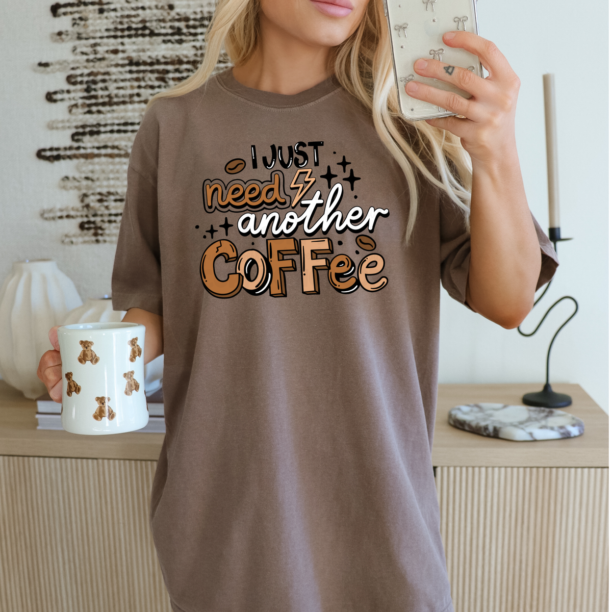 Coffee Lover Unisex Garment-Dyed Graphic T-shirt