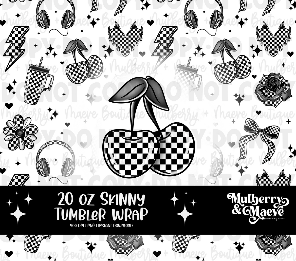 Checkered Elements 20 oz. Digital Skinny Tumbler