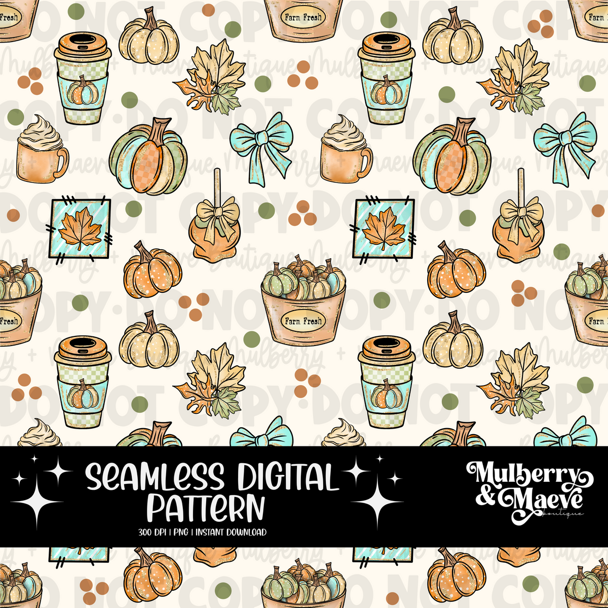 Colorful Fall Digital Pattern Paper Bundle