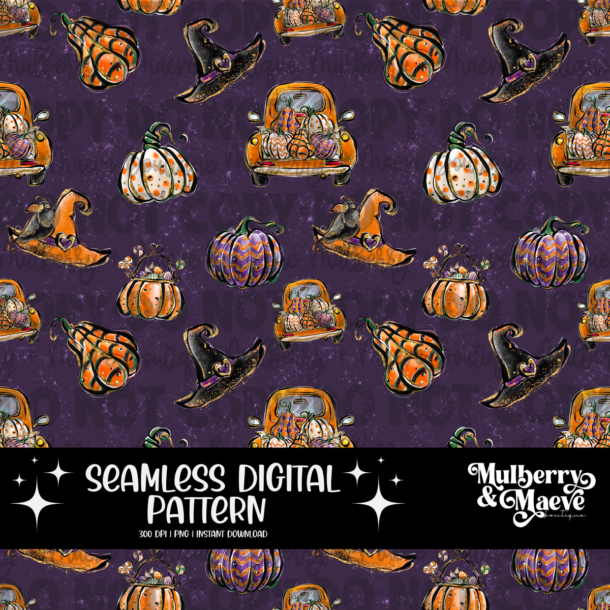 Trick or Treat Digital Pattern Paper Bundle