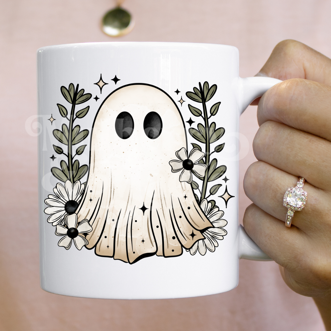 Floral ghost DTF Transfer