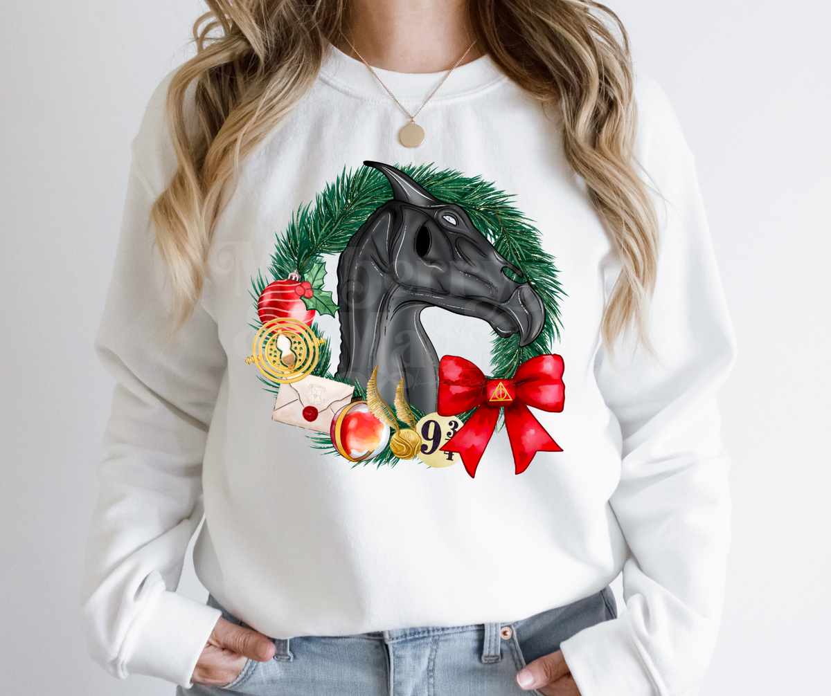 Harry Potter Black Horse Wreath  DTF Transfer