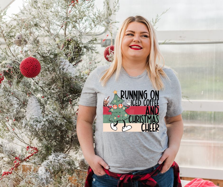 Iced Coffee &amp; Christmas Cheer DTF Transfer