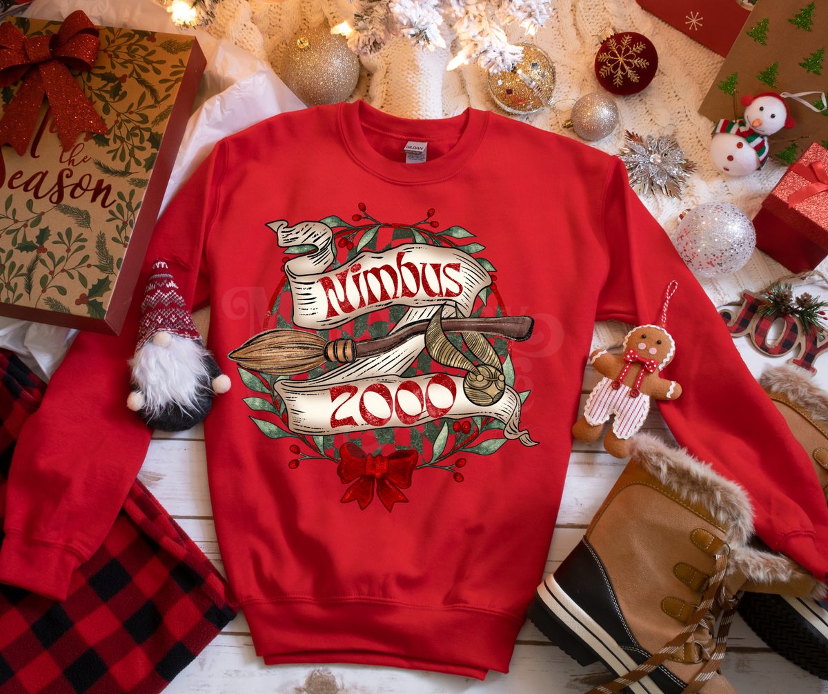Nimbus Broomstick Christmas DTF Transfer