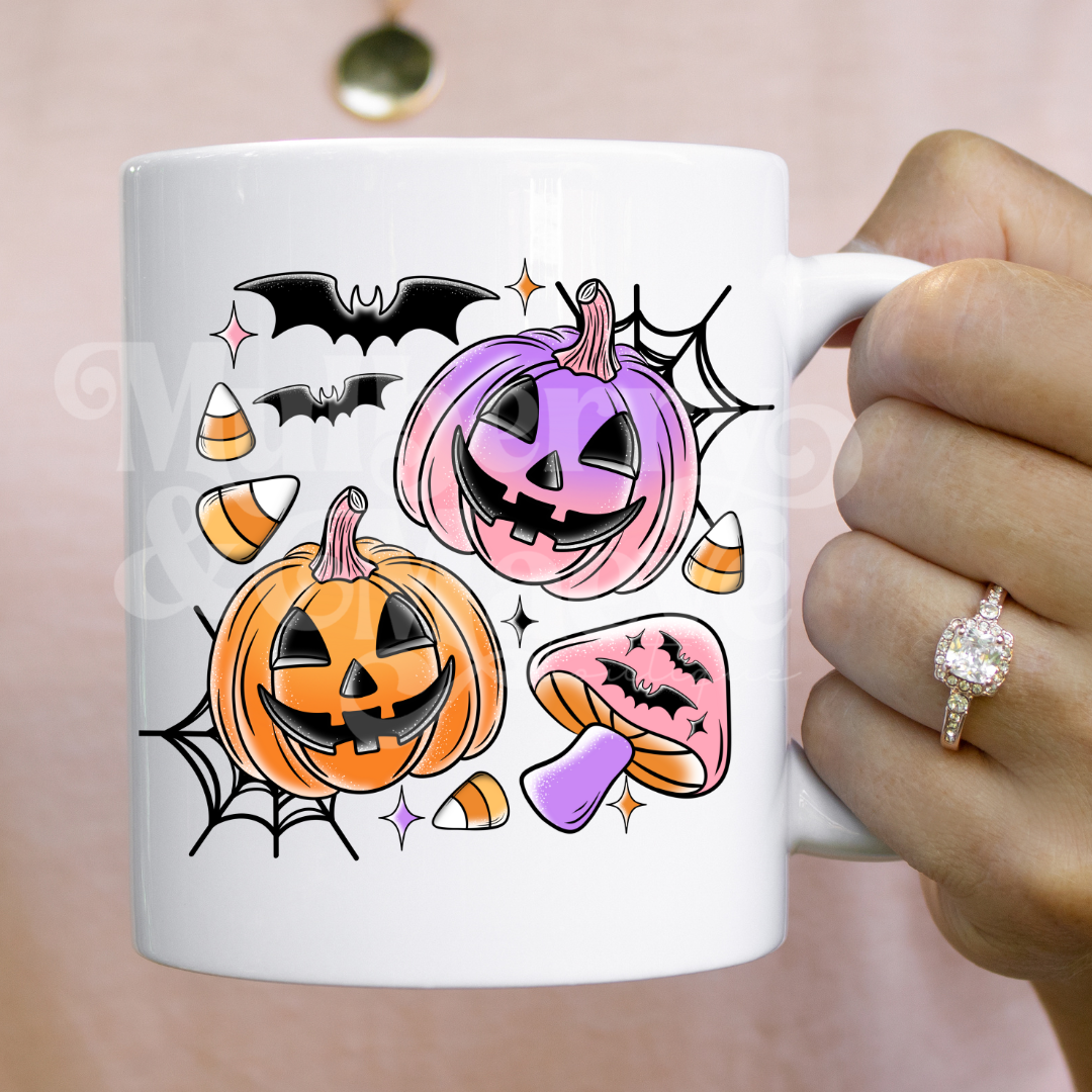 Bright Pumpkins DTF Transfer