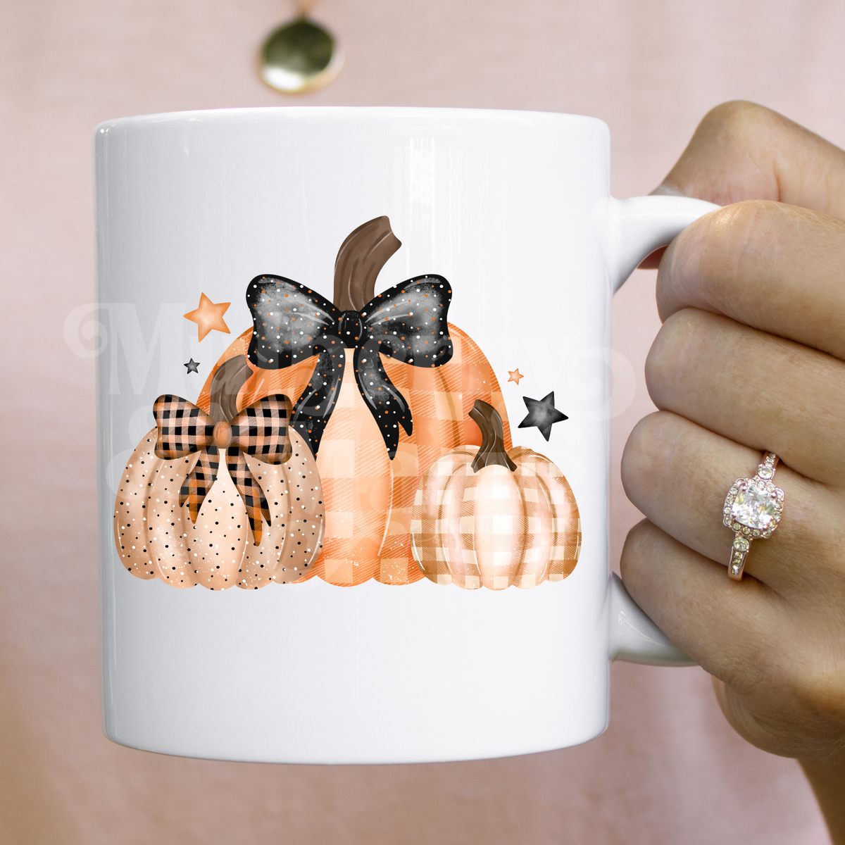 Pumpkin w/Bows DTF Transfer