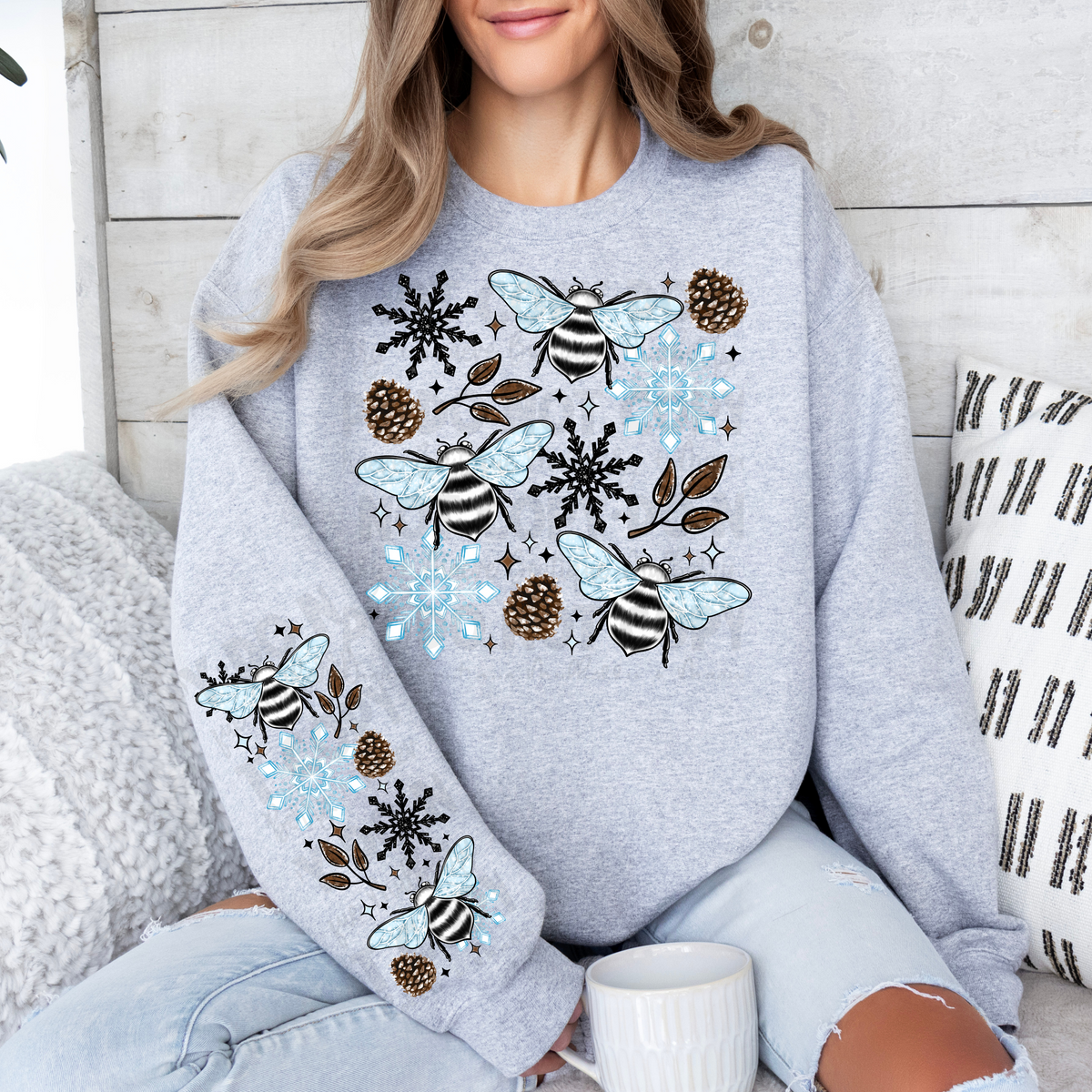 Winter Bees DTF Transfer