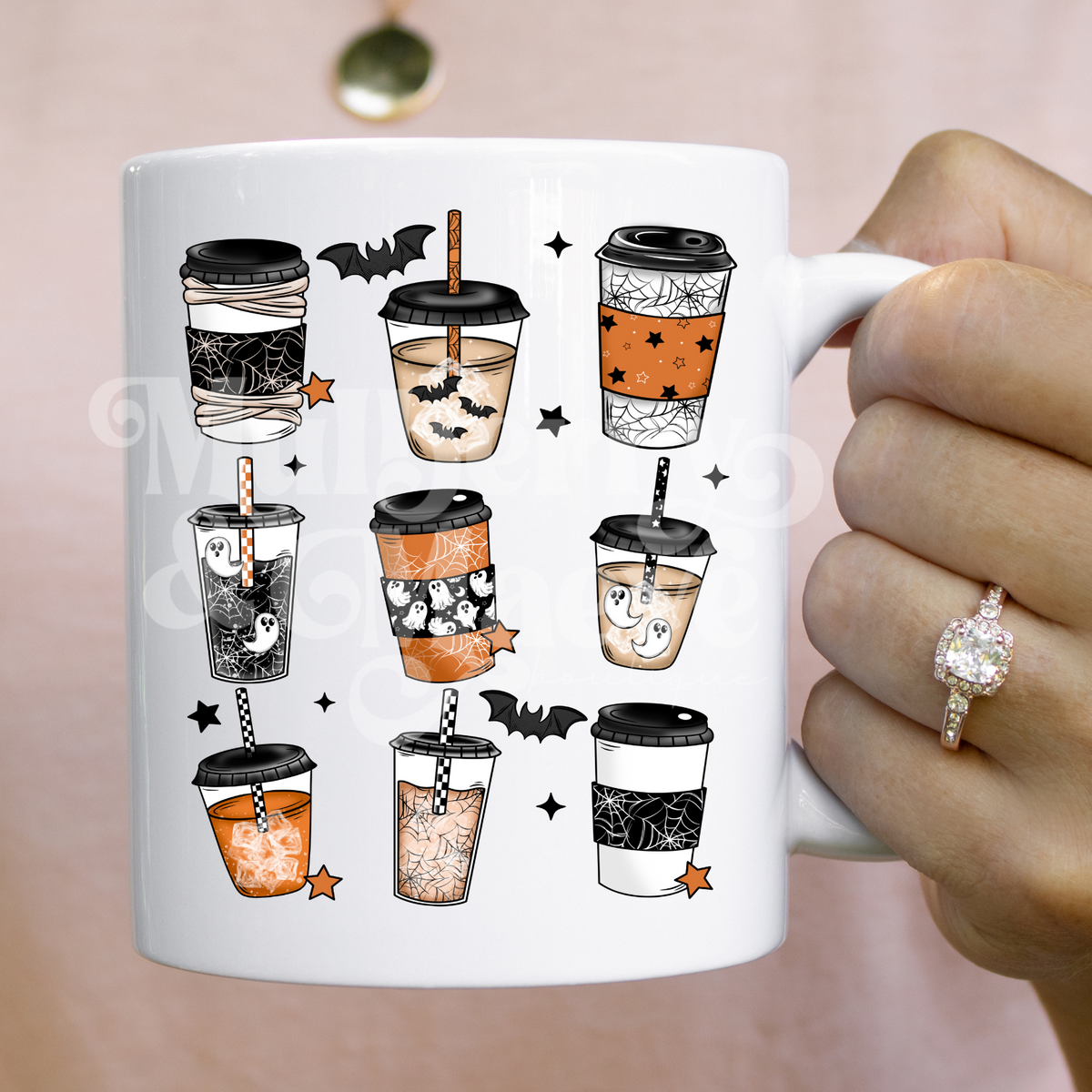 Halloween Coffee Cups  DTF Transfer