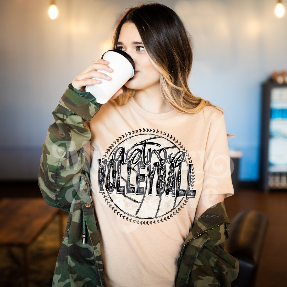 Grunge Volleyball DTF Transfer