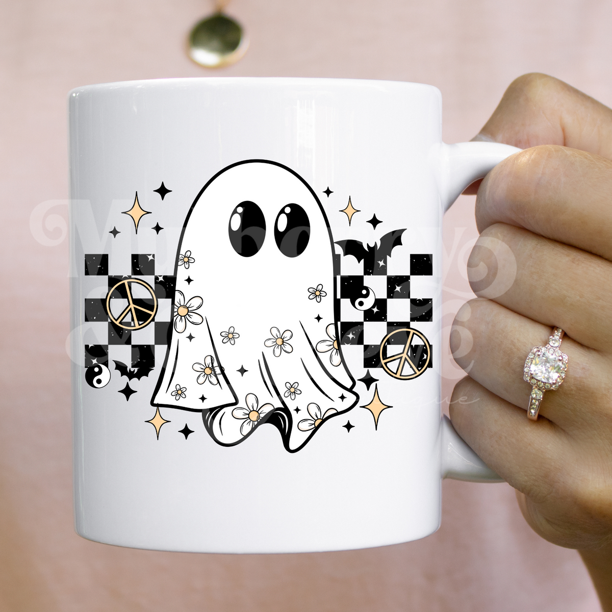 Checkered Ghost DTF Transfer
