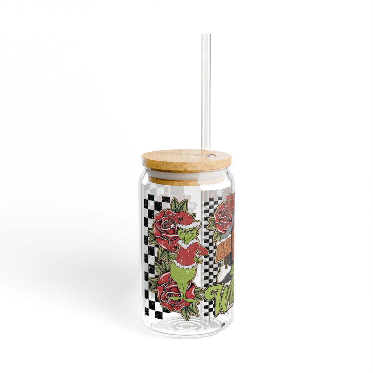 Sipper Glass, Mean Green Who-ville, 16oz