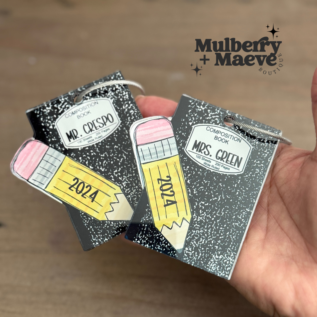 Personalized Acrylic Notebook Tag