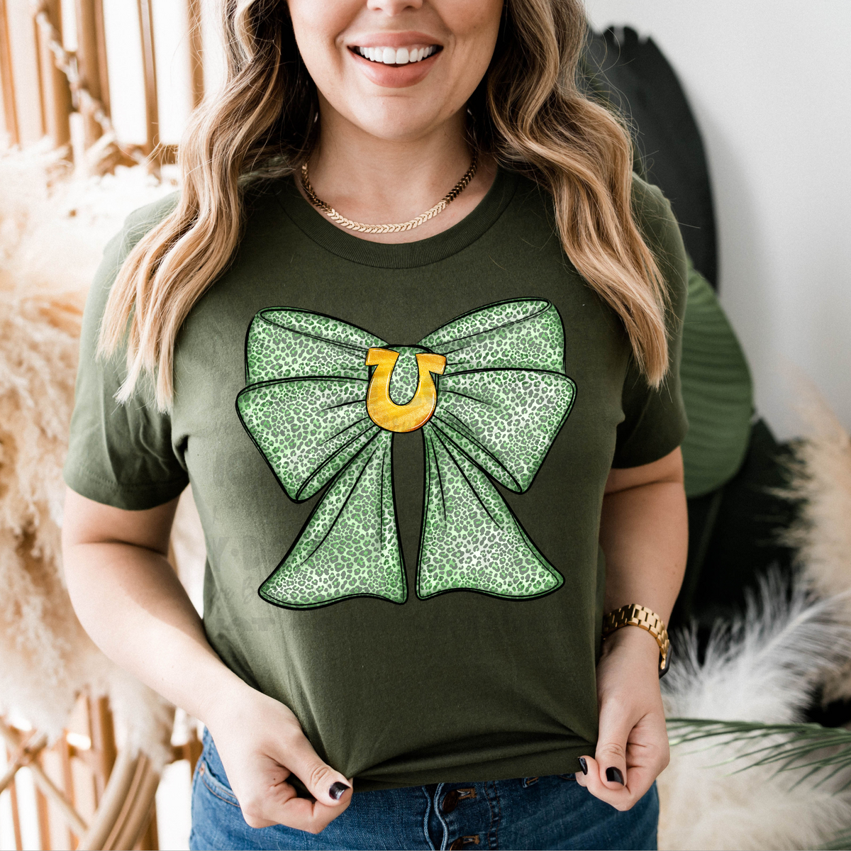 St. Patrick&#39;s Day Bow DTF Transfer