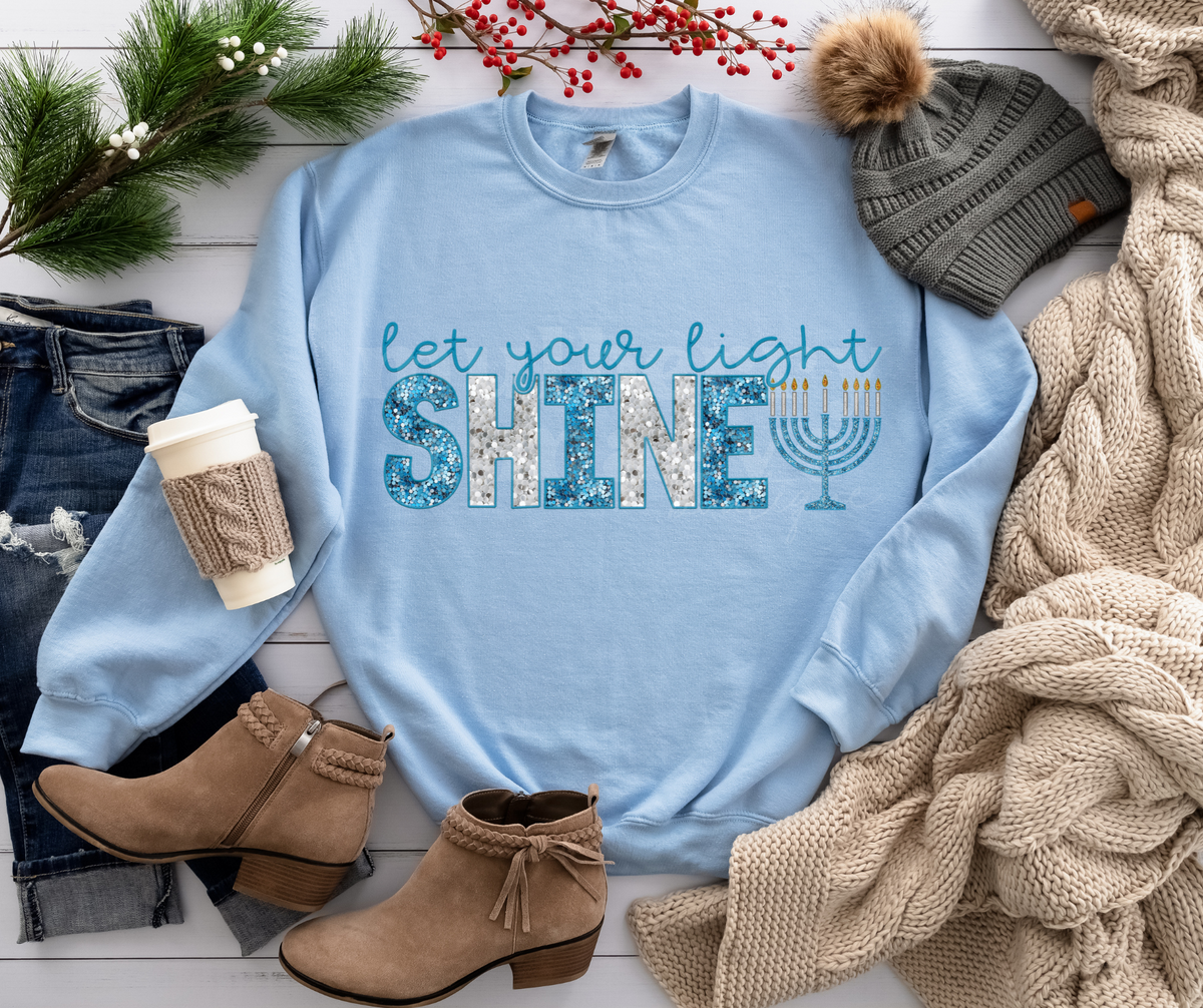 Let Your Light Shine Hanukkah DTF Transfer