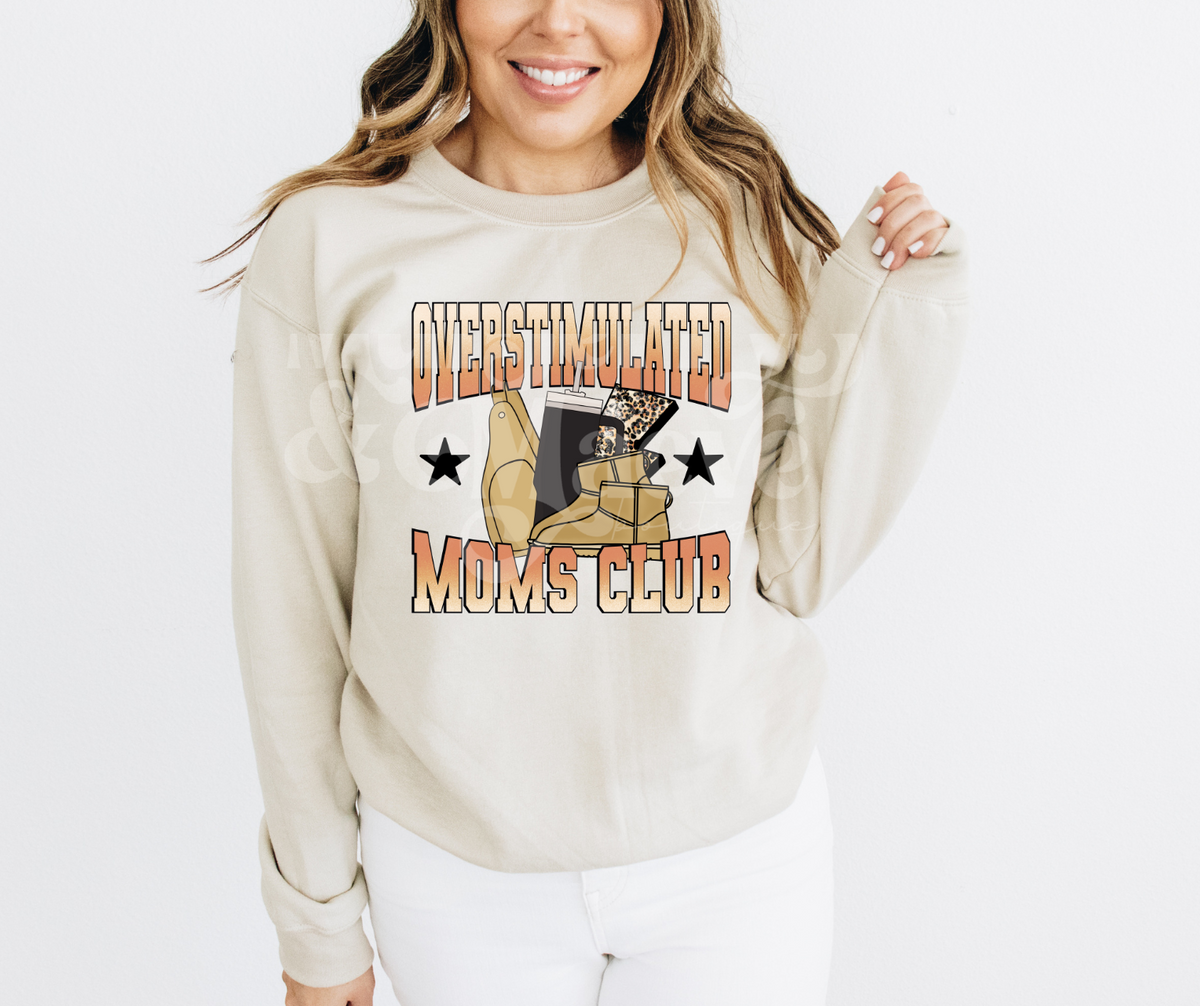 Overstimulated Mom's Club DTF Transfer