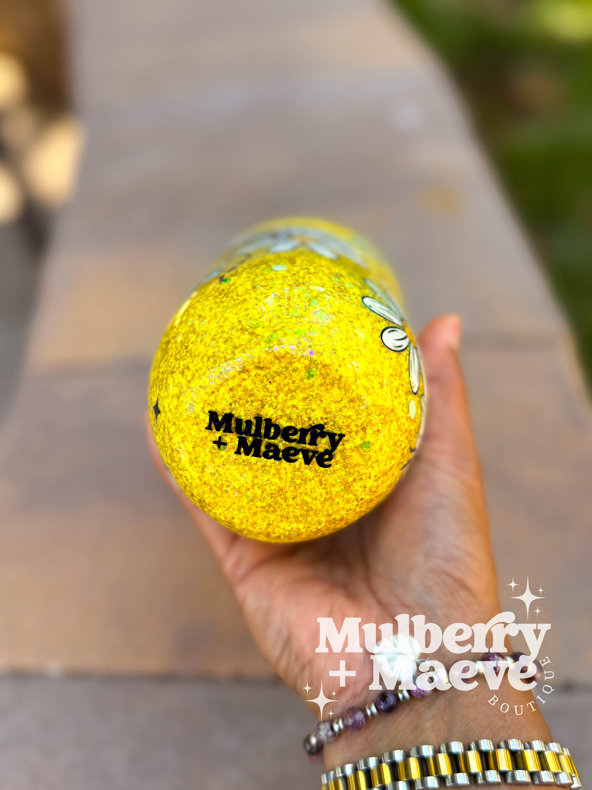 Bees &amp; Daisies 12 oz. Wine Tumbler