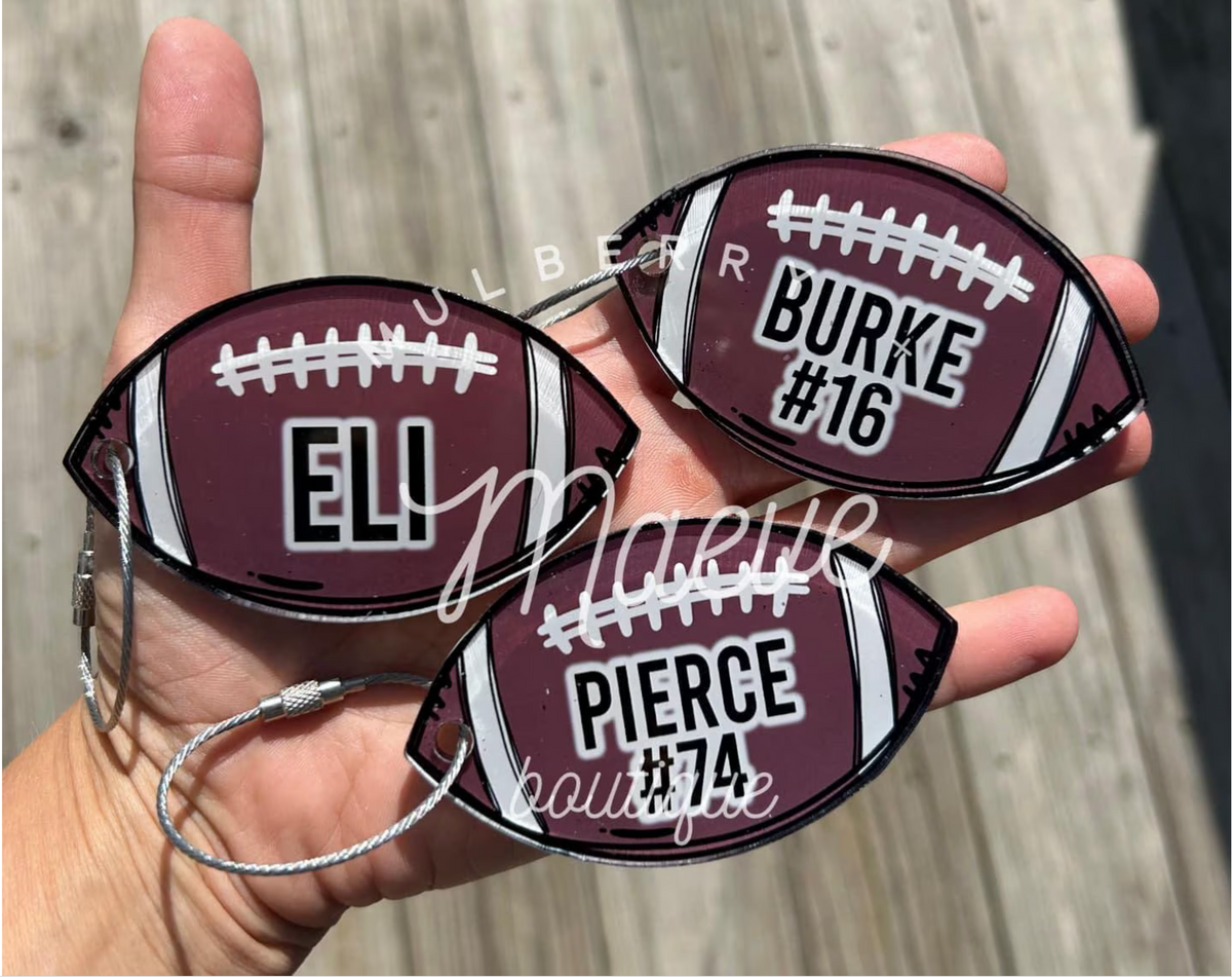 Football Acrylic Tag