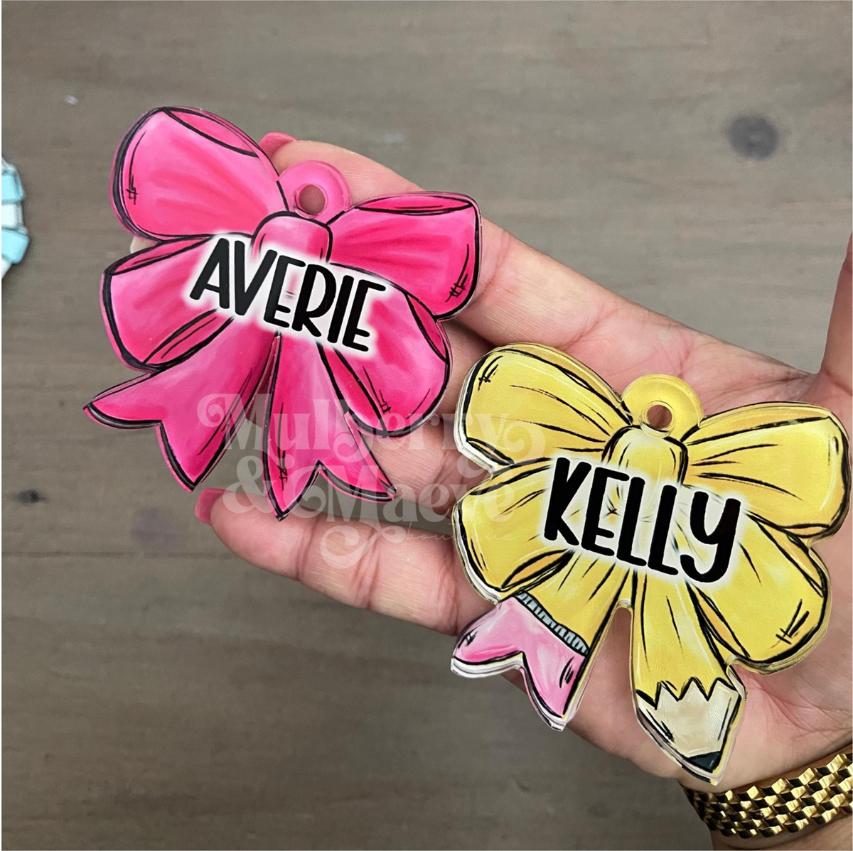 Bow Acrylic Tag