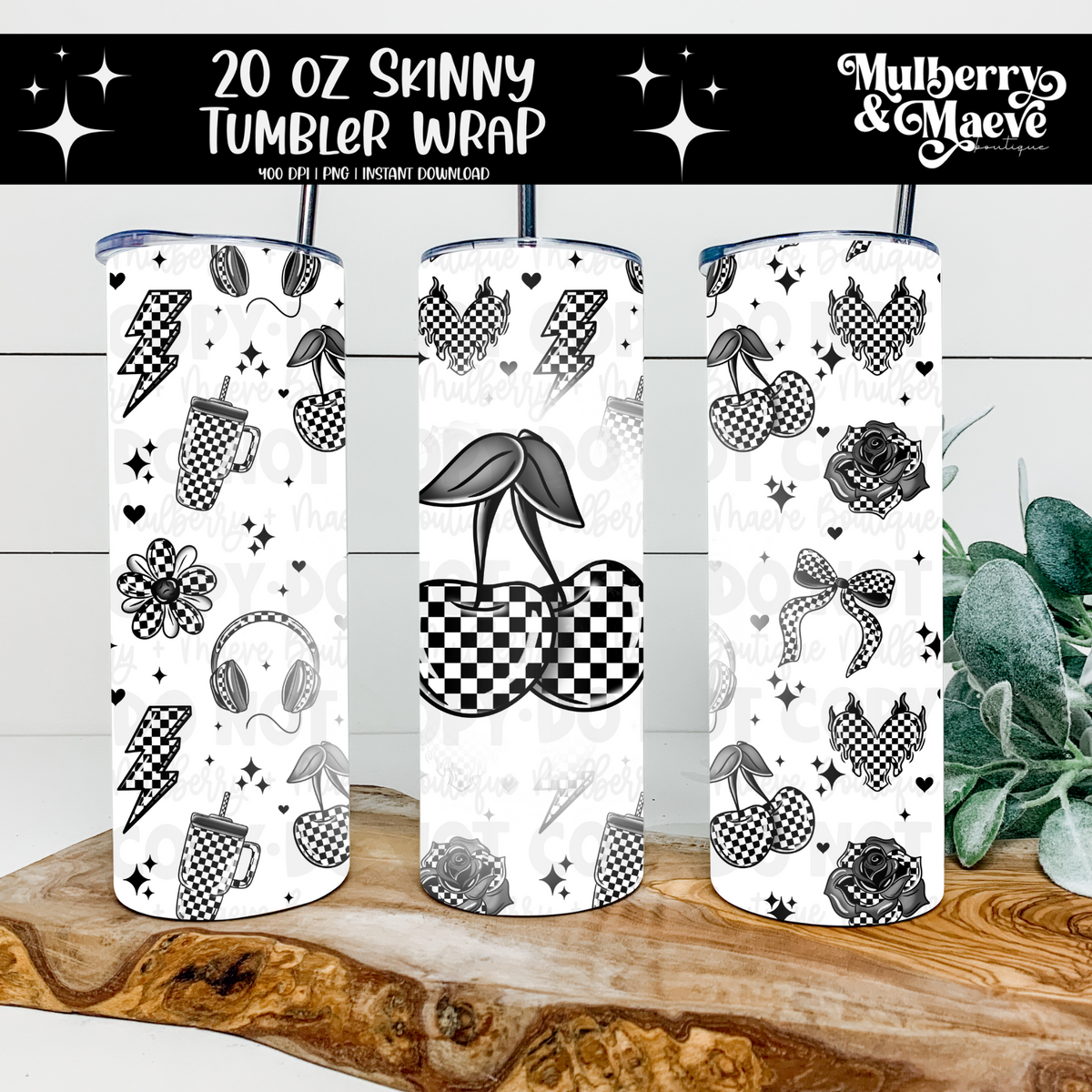 Checkered Elements 20 oz. Digital Skinny Tumbler