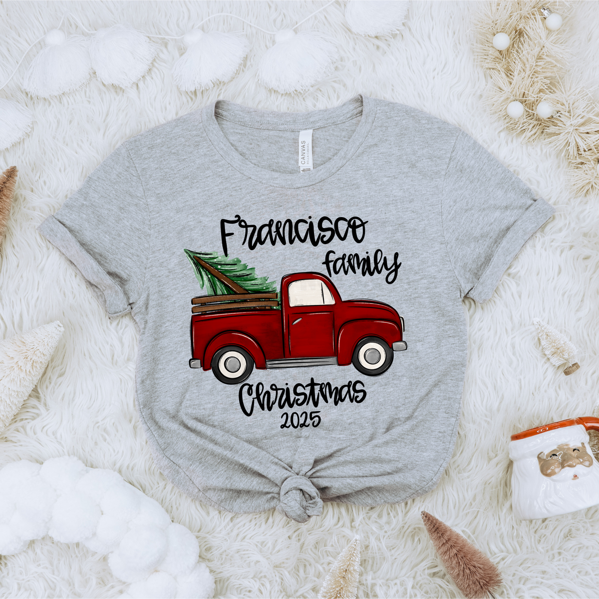 Custom Red Truck Oranment Digital Designs