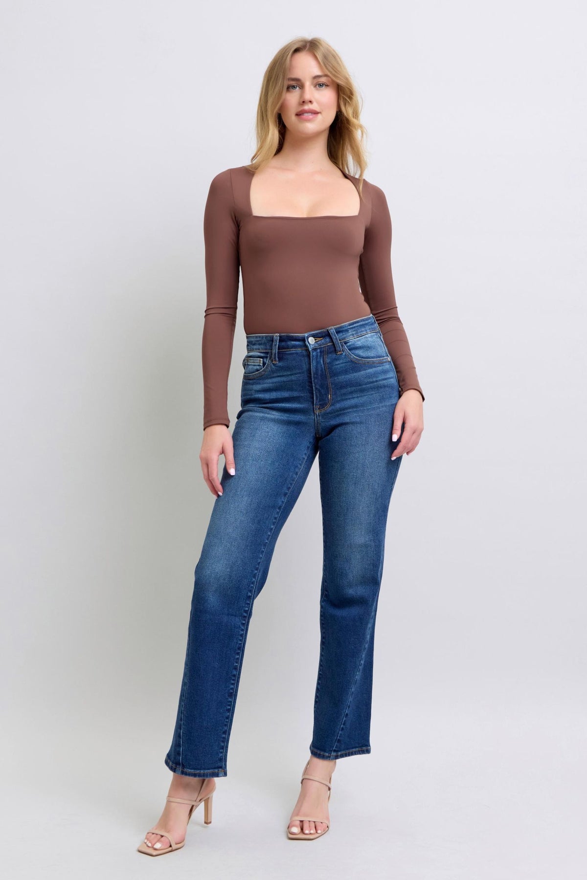 Side Seam Non-Distressed Jeans