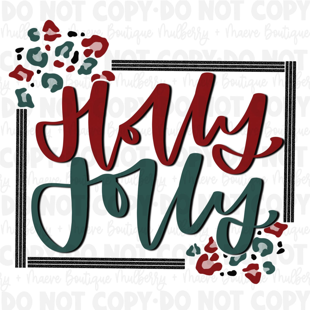 Holly Jolly Sublimation Transfer
