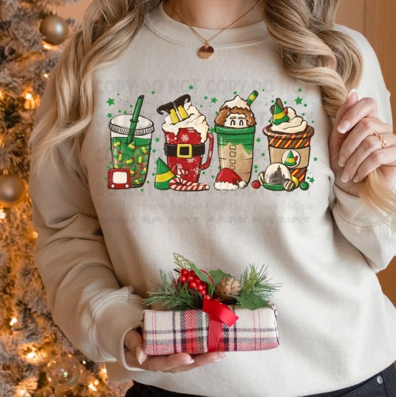 Christmas Coffee Elf DTF
