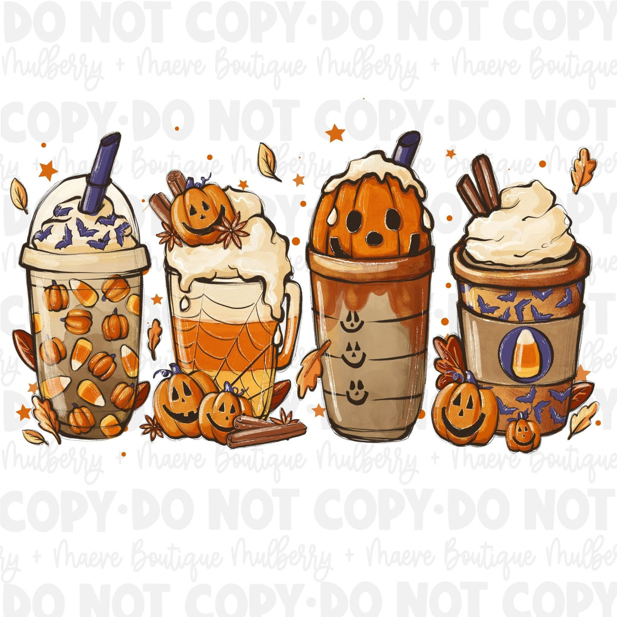 DTF Print Transfers | Ready To Press | Pumpkin | PSL | Coffee | Latte | Iced Coffee | Candy Corn