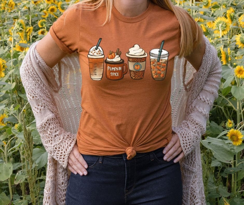 DTF Print Transfers | Ready To Press | Pumpkin Spice| Coffee