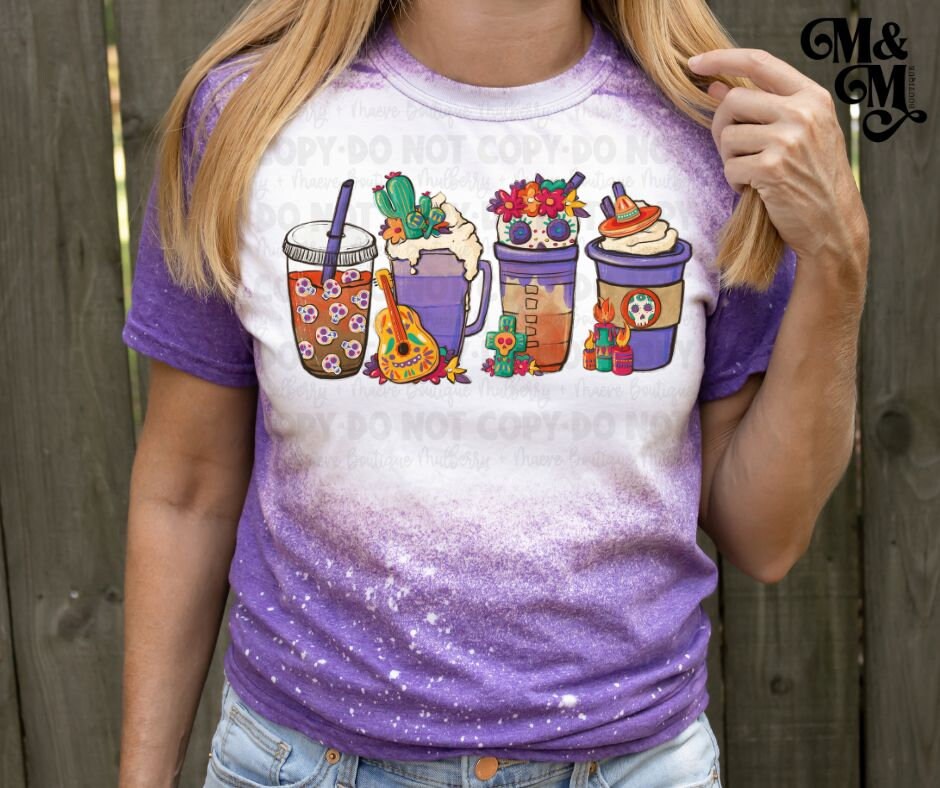 Day of the Dead Coffee Cups DTF