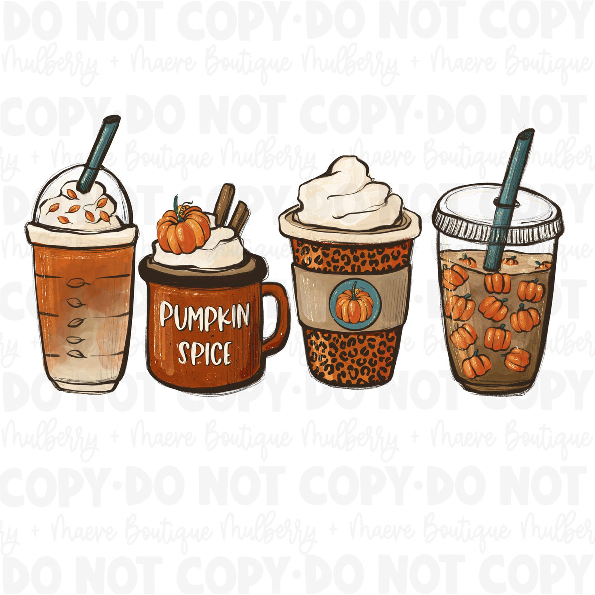 DTF Print Transfers | Ready To Press | Pumpkin Spice| Coffee