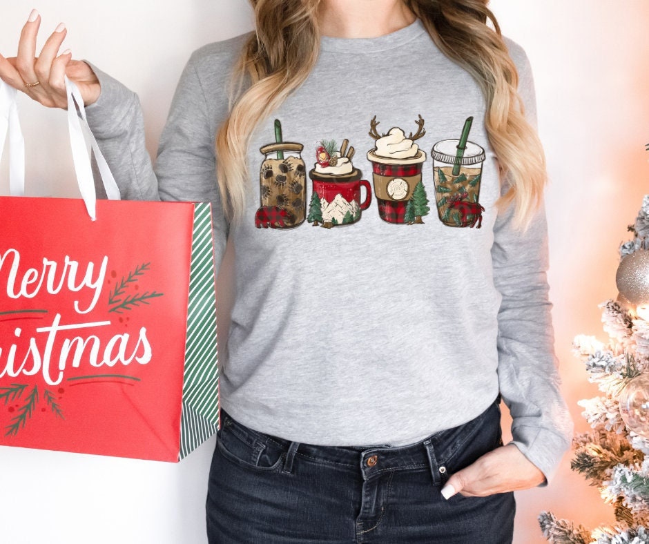 Buffalo Plaid Coffee Cups DTF Transfer