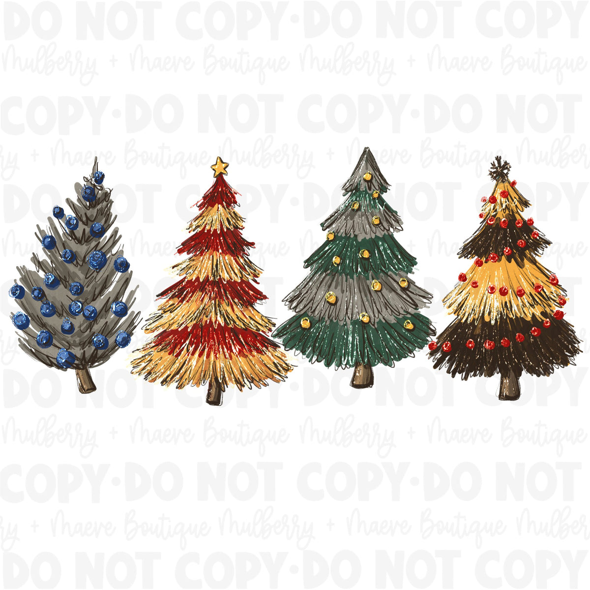 Harry Houses Trees DTF Transfer