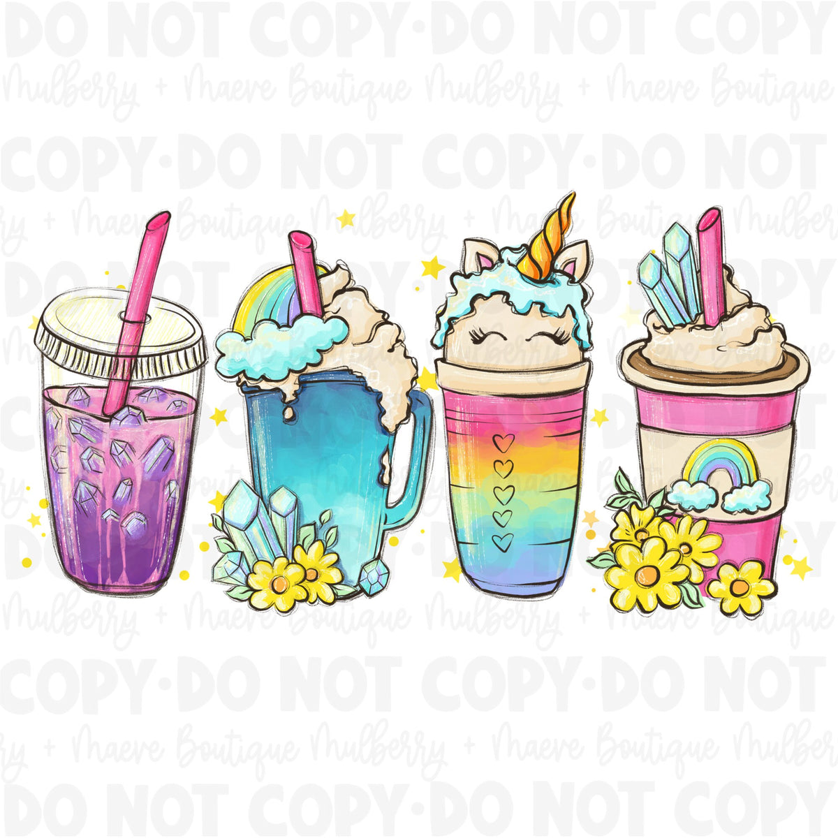 DTF Print Transfers | Ready To Press | Magical Unicorn | Coffee |Tea