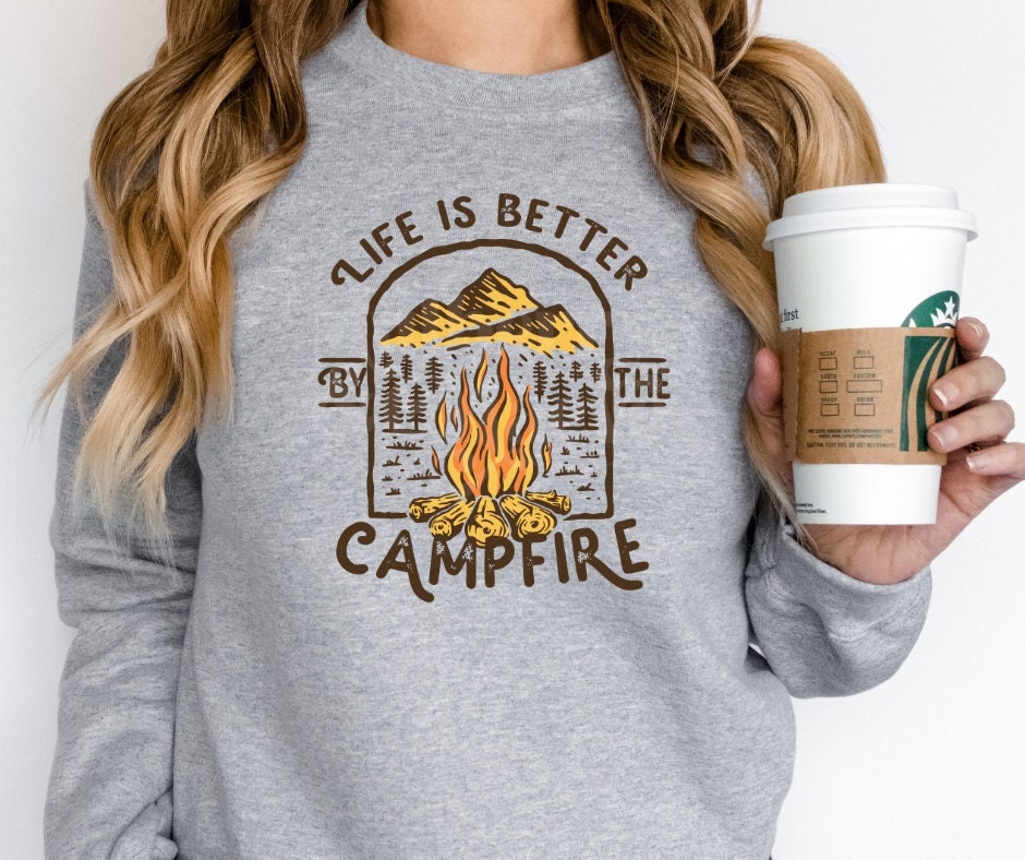DTF Print Transfers | Ready To Press | Life Is Better By The Campfire | Camping | Retro