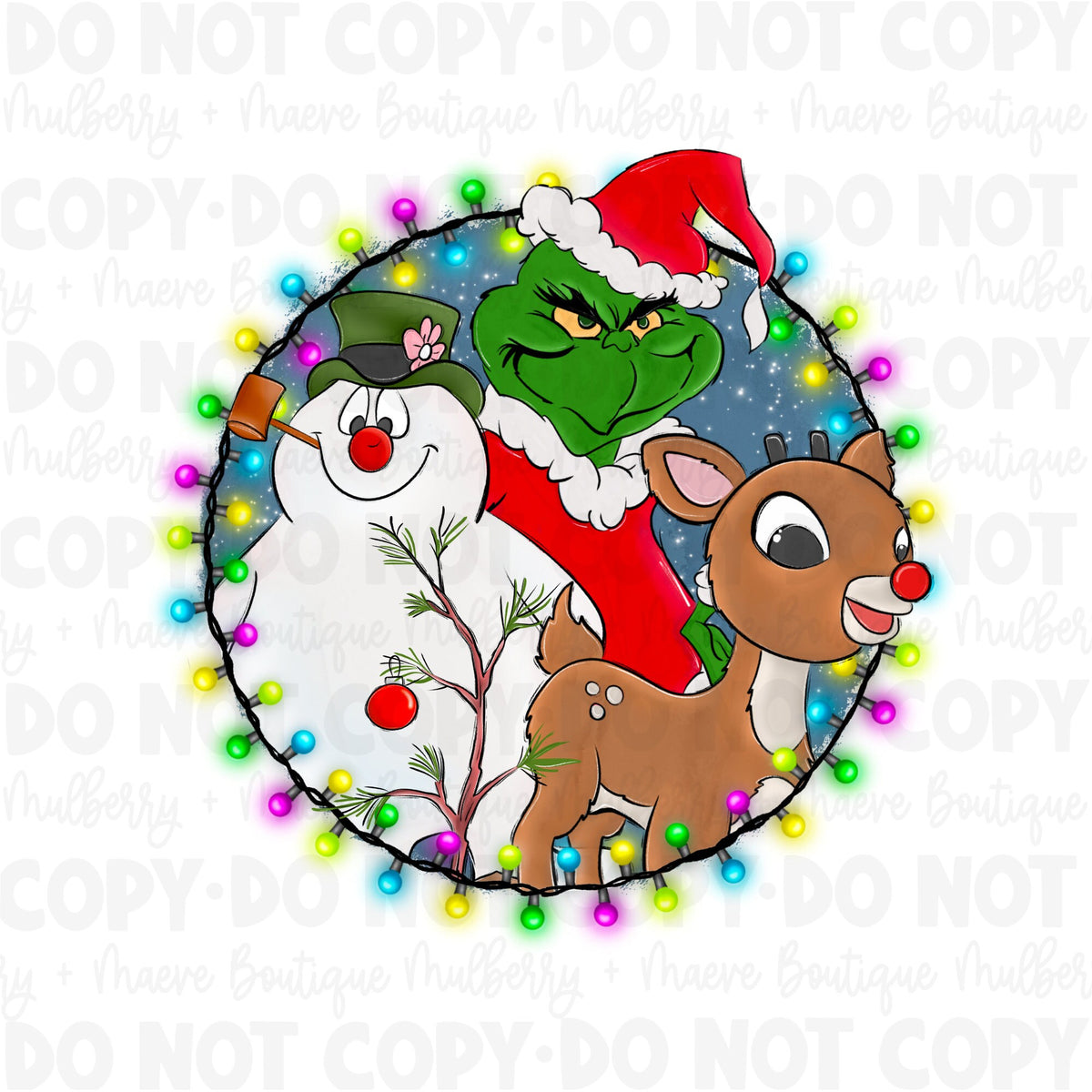 DTF Print Transfers | Ready To Press | Grinch | Frosty | Snowman | Rudolph