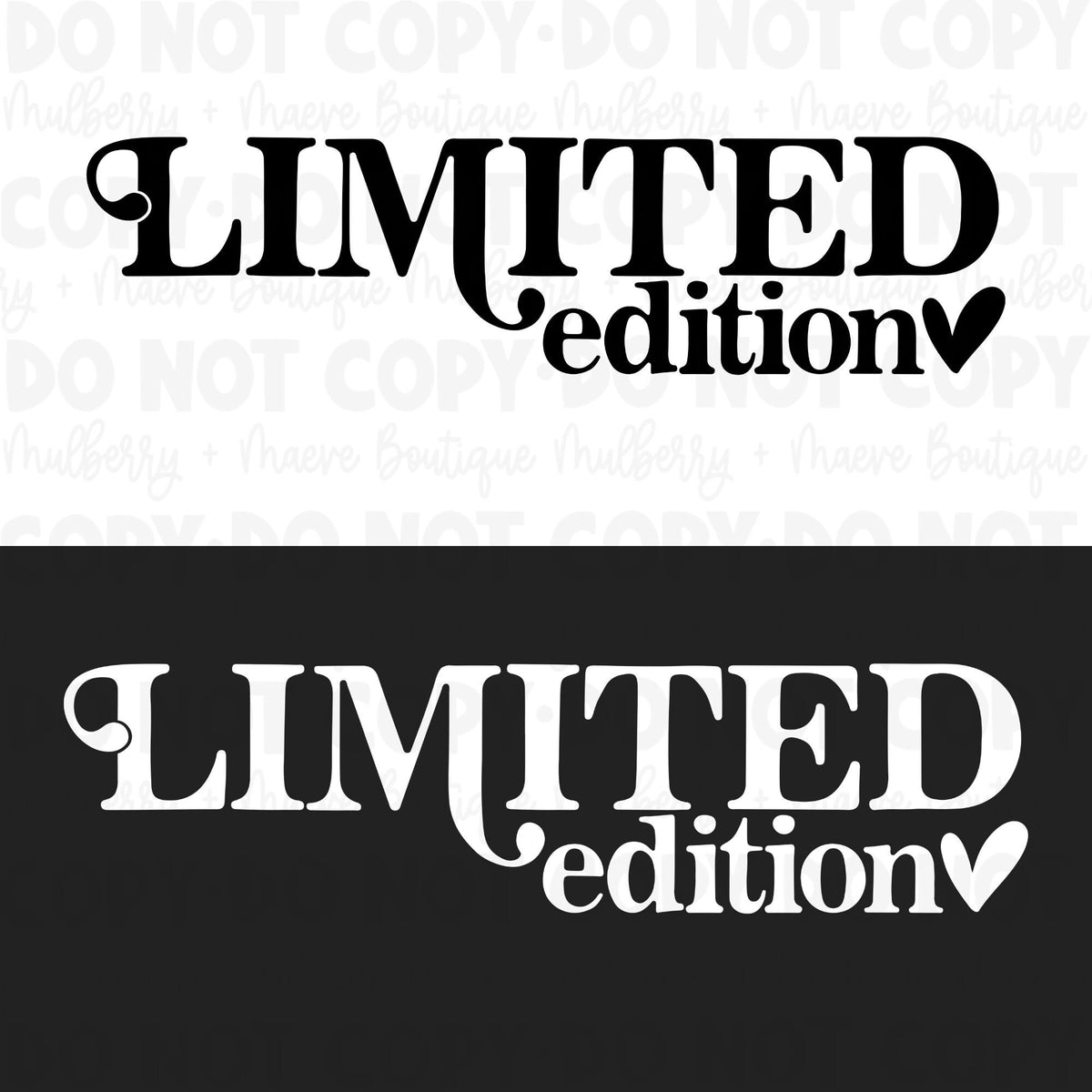 DTF Transfers | Ready To Press | Limited Edition | Black or White