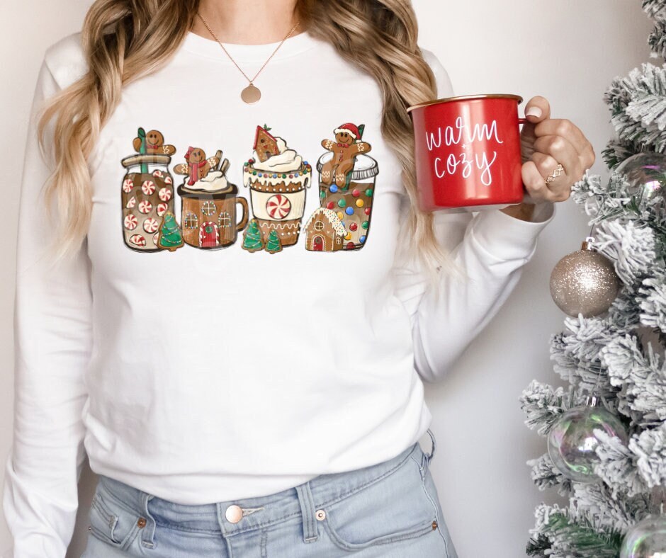 DTF Print Transfers | Ready To Press | Gingerbread | Coffee |Tea | Christmas | Iced Coffee | Peppermint