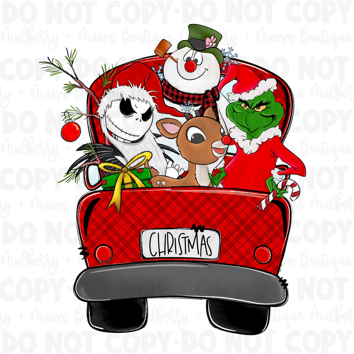 DTF Print Transfers | Ready To Press | Christmas Trio | NBC | Frosty | Snowman | Rudolph