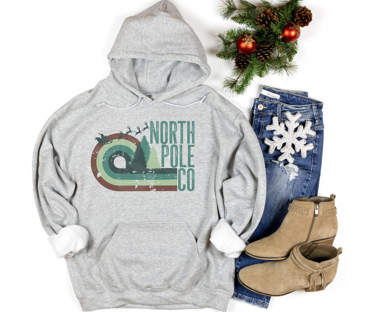 DTF Print Transfers | Ready To Press | North Pole Co. | Retro | Christmas |Holidays