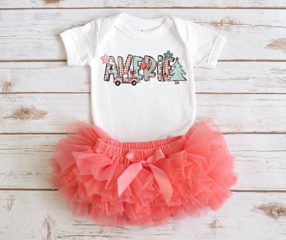 DTF | Ready To Press | Personalized Retro Christmas Name | Custom | Set